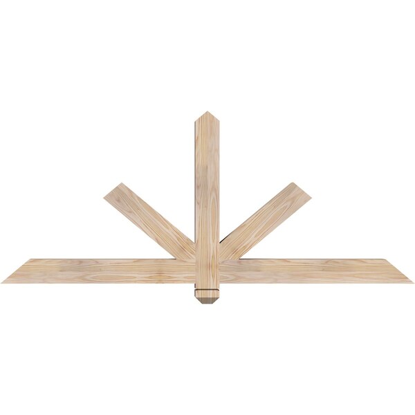 Ekena Millwork Kennewick Smooth Timber Gable Bracket, Douglas Fir, 60"W x 25"H x 3 1/2"D x 3 1/2"F, 10/12 Pitch GBW060X25X0404KEN00SDF - main